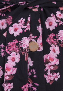 GEORGINA black floral mini dress