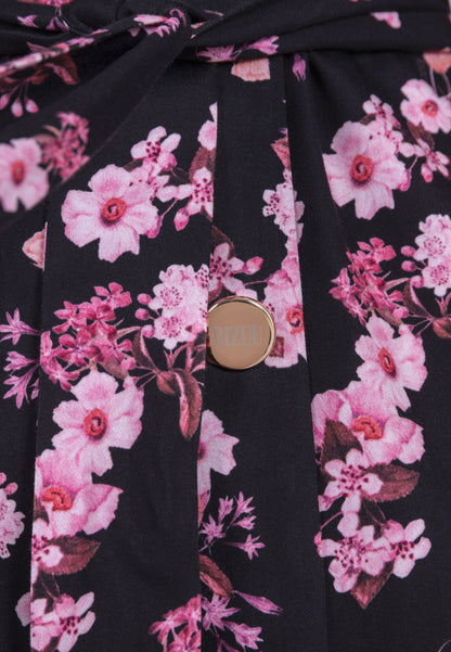 GEORGINA black floral mini dress