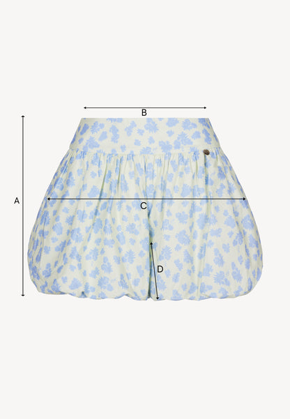 Cream cotton GIRONA shorts in an original print
