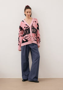 Black cardigan with original print HYLES