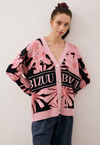 Black cardigan with original print HYLES