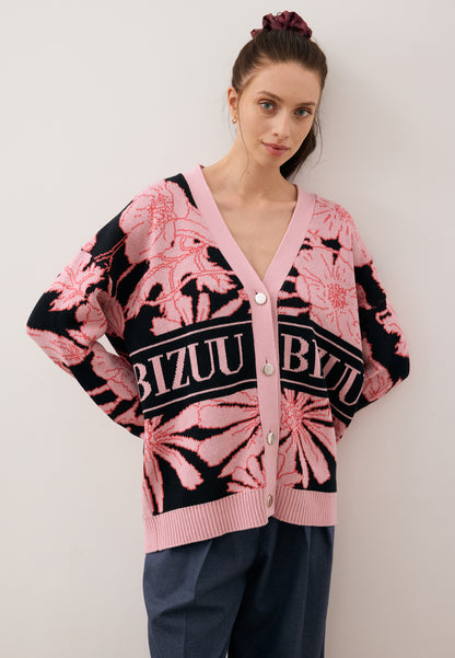 Black cardigan with original print HYLES