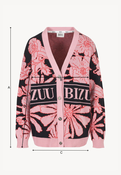 Black cardigan with original print HYLES
