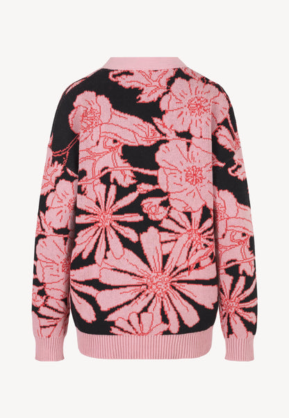 Black cardigan with original print HYLES
