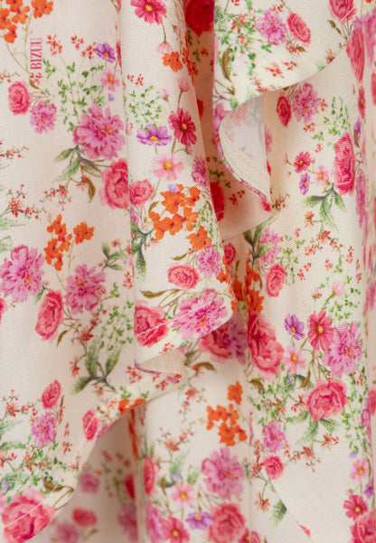 Envelope dress with decorative frill ISLAY multicolor