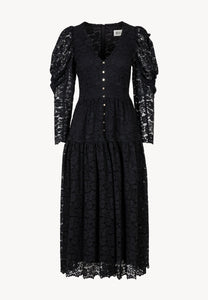 Midi dress made of black lace – ISORELLA