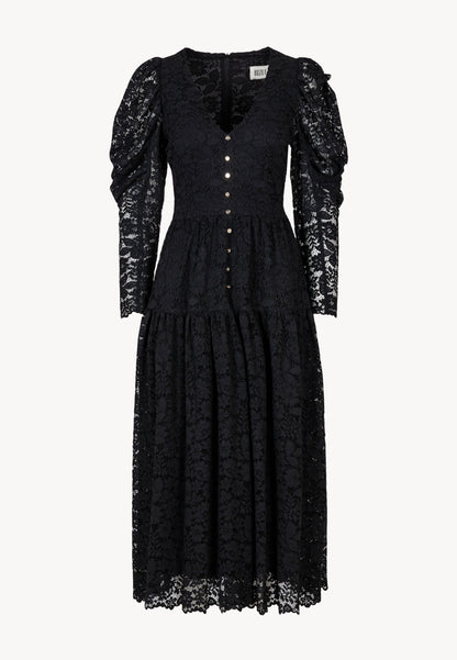 Midi dress made of black lace – ISORELLA
