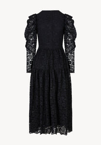 Midi dress made of black lace – ISORELLA
