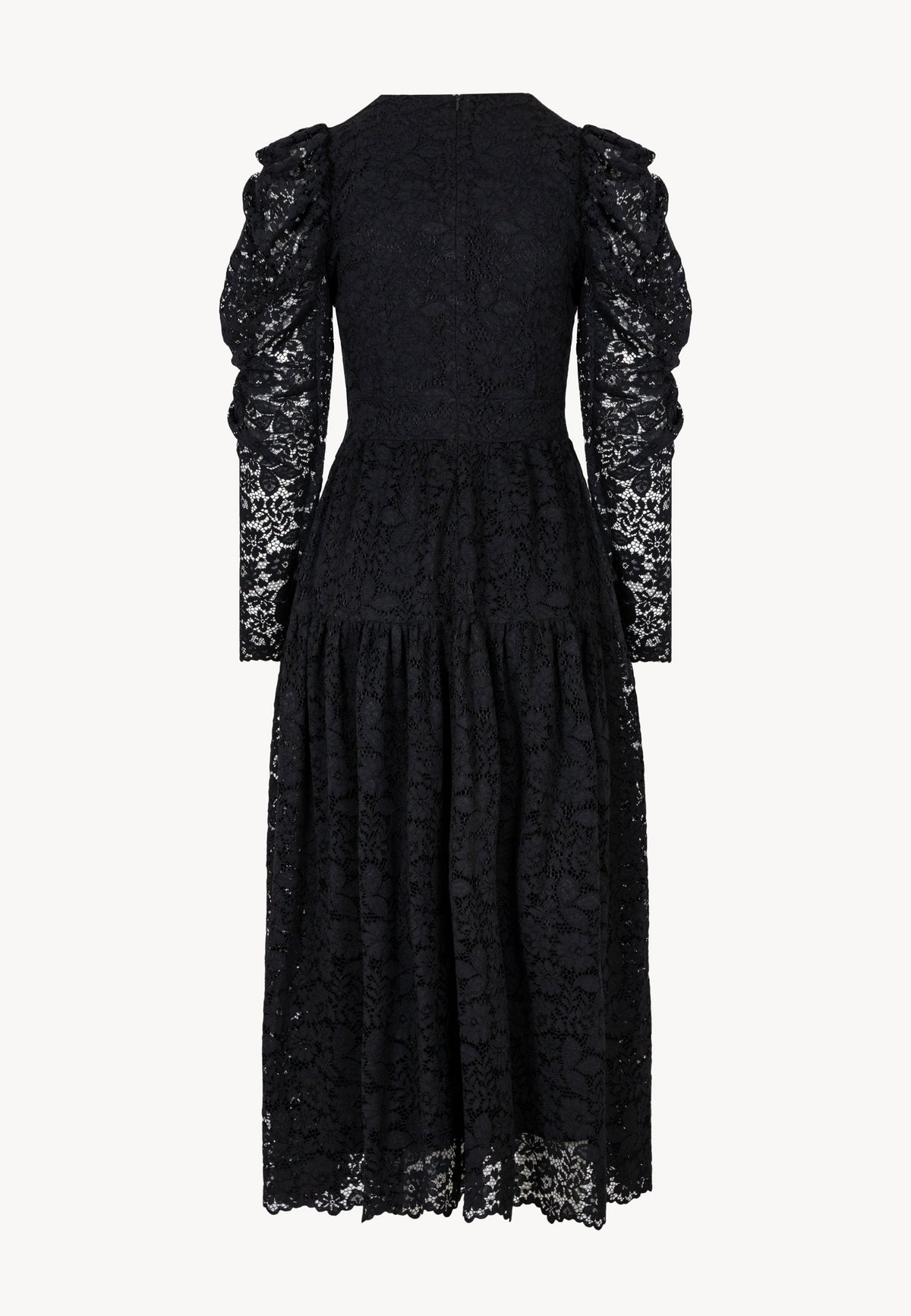 Back view of the ISORELLA midi-length dress.