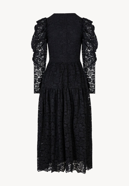 Midi dress made of black lace – ISORELLA
