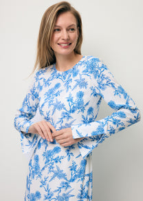 Blue viscose midi dress IVYNI