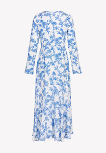 Blue viscose midi dress IVYNI