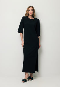 Black JULISSA maxi knit dress