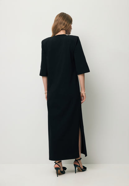 Black JULISSA maxi knit dress