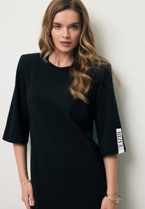 Black JULISSA maxi knit dress