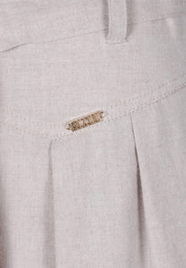 Beige KANDYS high-waisted wide-leg shorts