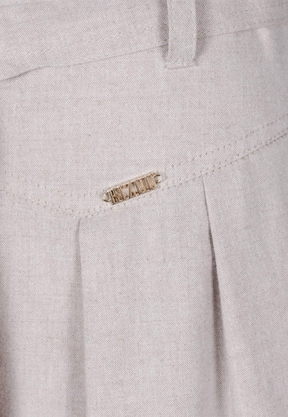Beige KANDYS high-waisted wide-leg shorts