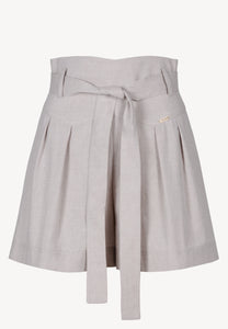 Beige KANDYS high-waisted wide-leg shorts