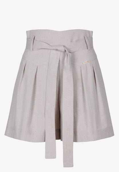 Beige KANDYS high-waisted wide-leg shorts