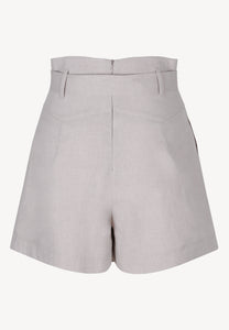 Beige KANDYS high-waisted wide-leg shorts