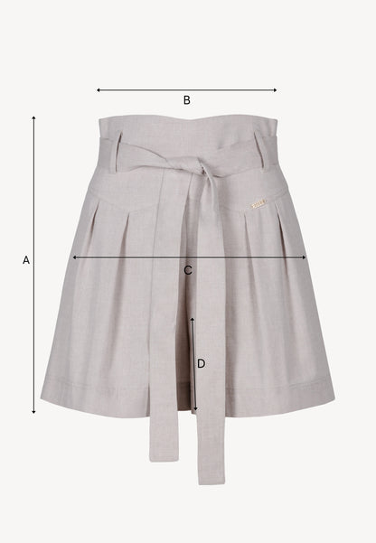 Beige KANDYS high-waisted wide-leg shorts
