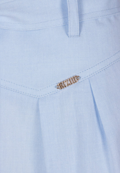 Light blue KANDYS high-waisted wide-leg shorts