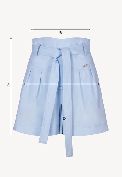 Light blue KANDYS high-waisted wide-leg shorts