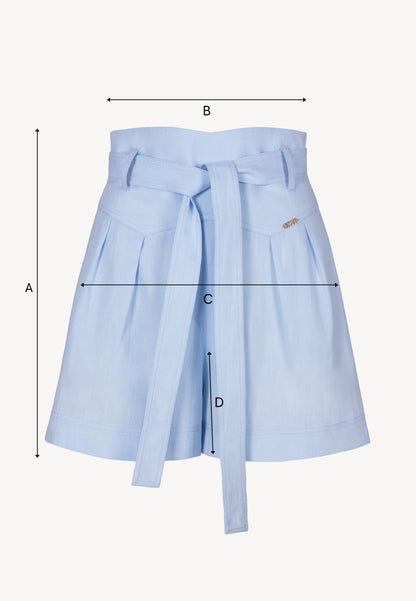 Light blue KANDYS high-waisted wide-leg shorts