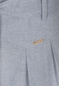 Grey KANDYS high-waisted wide-leg shorts