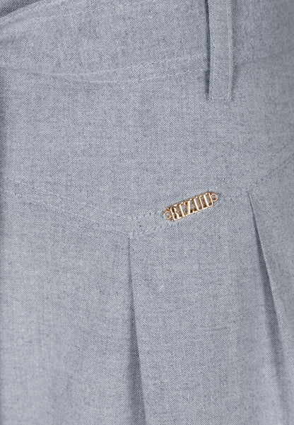 Grey KANDYS high-waisted wide-leg shorts