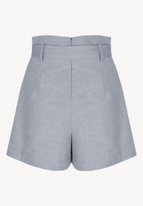 Grey KANDYS high-waisted wide-leg shorts