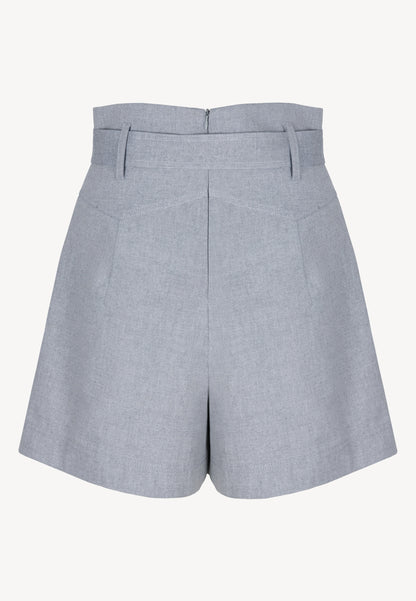 Grey KANDYS high-waisted wide-leg shorts