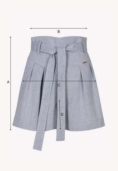 Grey KANDYS high-waisted wide-leg shorts