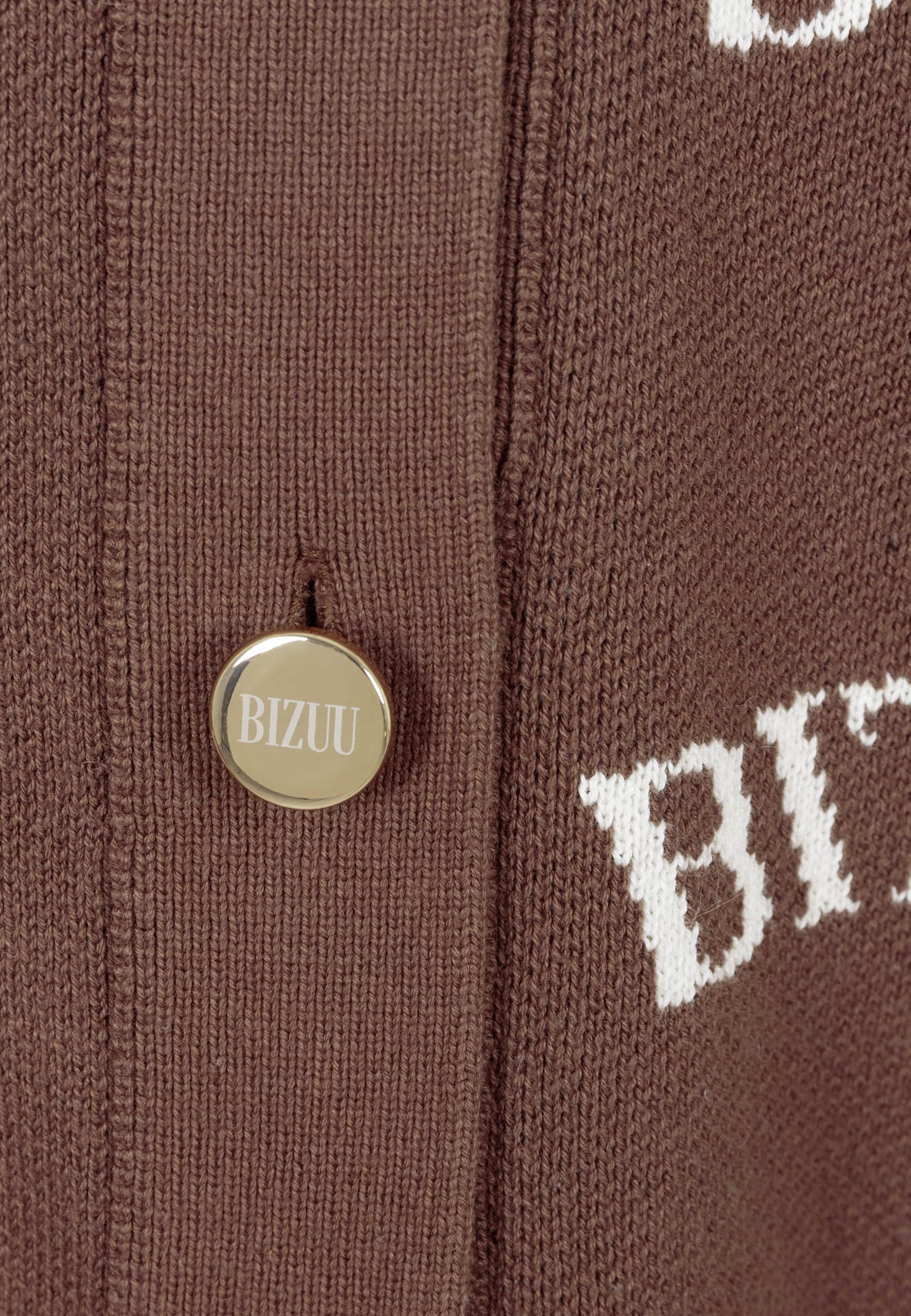 Brown oversize button-down cardigan KYLE – Bizuu