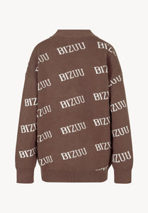Brown oversize button-down cardigan KYLE