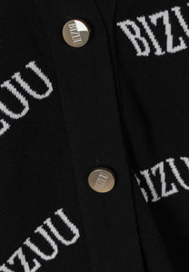 Black oversized button-up cardigan KYLE