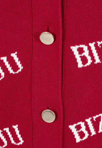 Burgundy oversize button-down cardigan KYLE