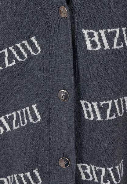 Grey oversized button-up cardigan KYLE