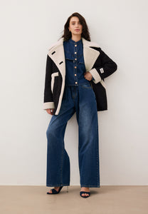 Black eco-shearling jacket LAFARA