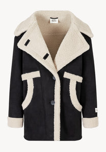 Black eco-shearling jacket LAFARA