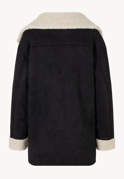 Black eco-shearling jacket LAFARA