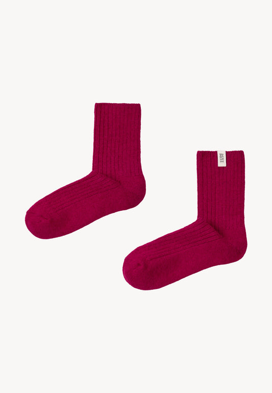 Red wool-blend socks LANA