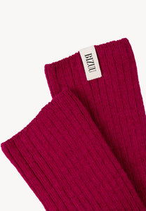 Red wool-blend socks LANA
