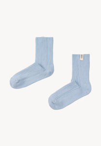 Blue wool-blend socks LANA