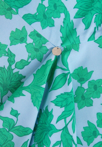 Blue floral mini skirt LANNIL