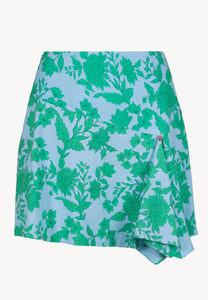 Blue floral mini skirt LANNIL