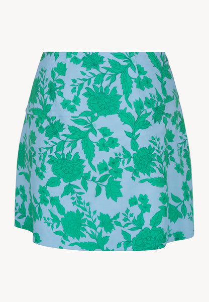 Blue floral mini skirt LANNIL