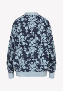 Blue cardigan with branded buttons LANZAR