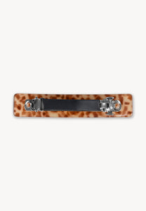 Delicate LEA hair clip in tortoiseshell shades