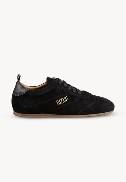 LEOLA black women's suede sneakers